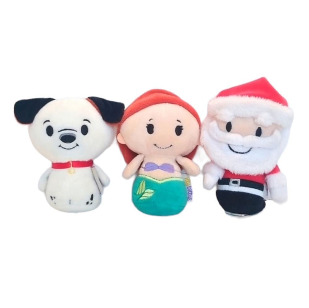 Hallmark Itty Bitty's Disney 100 Dalmations, Ariel + Santa Plush